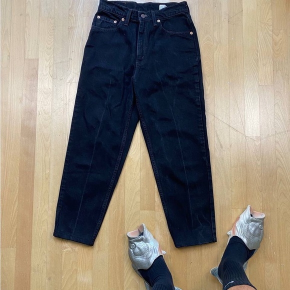 Vintage VTG Y2K Levis SilverTab Baggy Fit Wide Leg Jeans Black - Picture 2 of 10